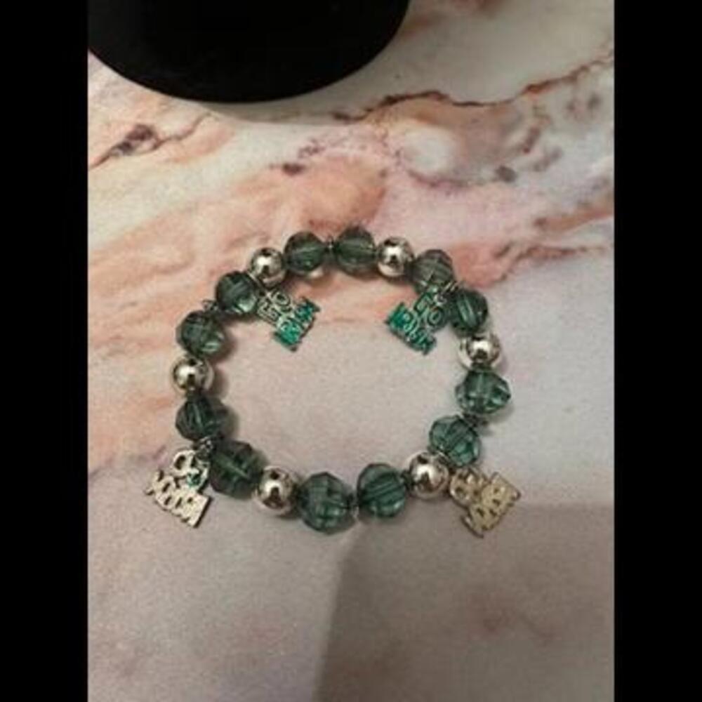 Go Irish! - Spirited Green Beaded Charm Bracelet